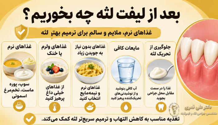 بعد از لیفت لثه چه بخوریم؟